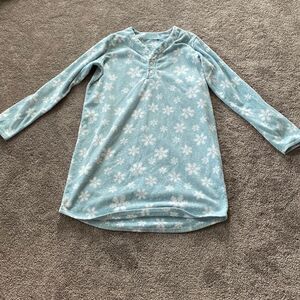 Cabela's Snow Flake Fleece Night Shirt SIZE M